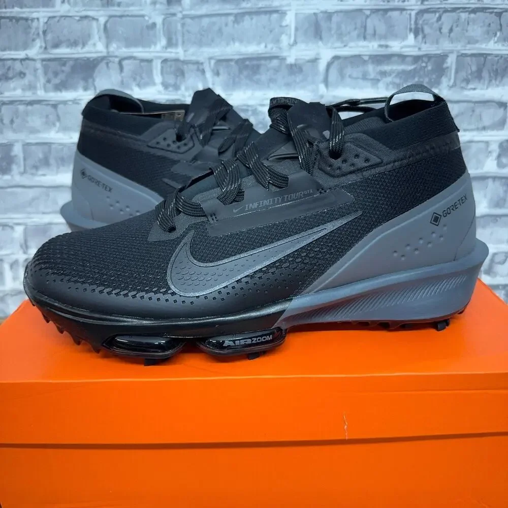 Nike Infinity Tour Next% 2 Goretex Black Golf Cleats FV4897-002 Mens Size 9 New